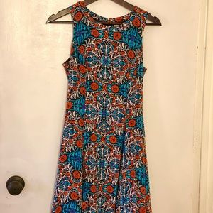 Tropical print dress